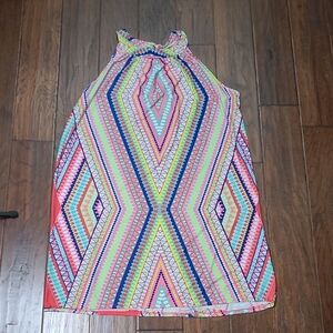 NWT Auditions Bright Colorful Abstract Designed Sleeveless Dress size 1X